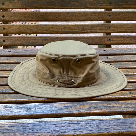 Tilley canvas Tan Outdoor Hat 7 1/8 outback cap - Picture 4 of 14